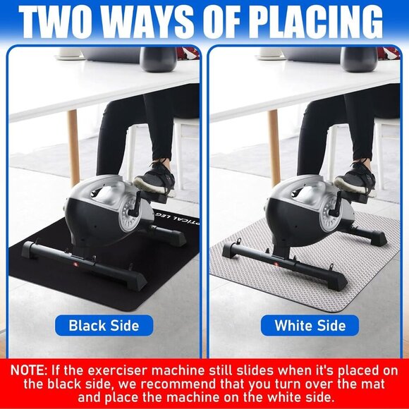 Non-Slip Workout Mat for Ellipse Leg Exerciser, Ellipse Machine Mat, Exercise Ma - Picture 2 of 7
